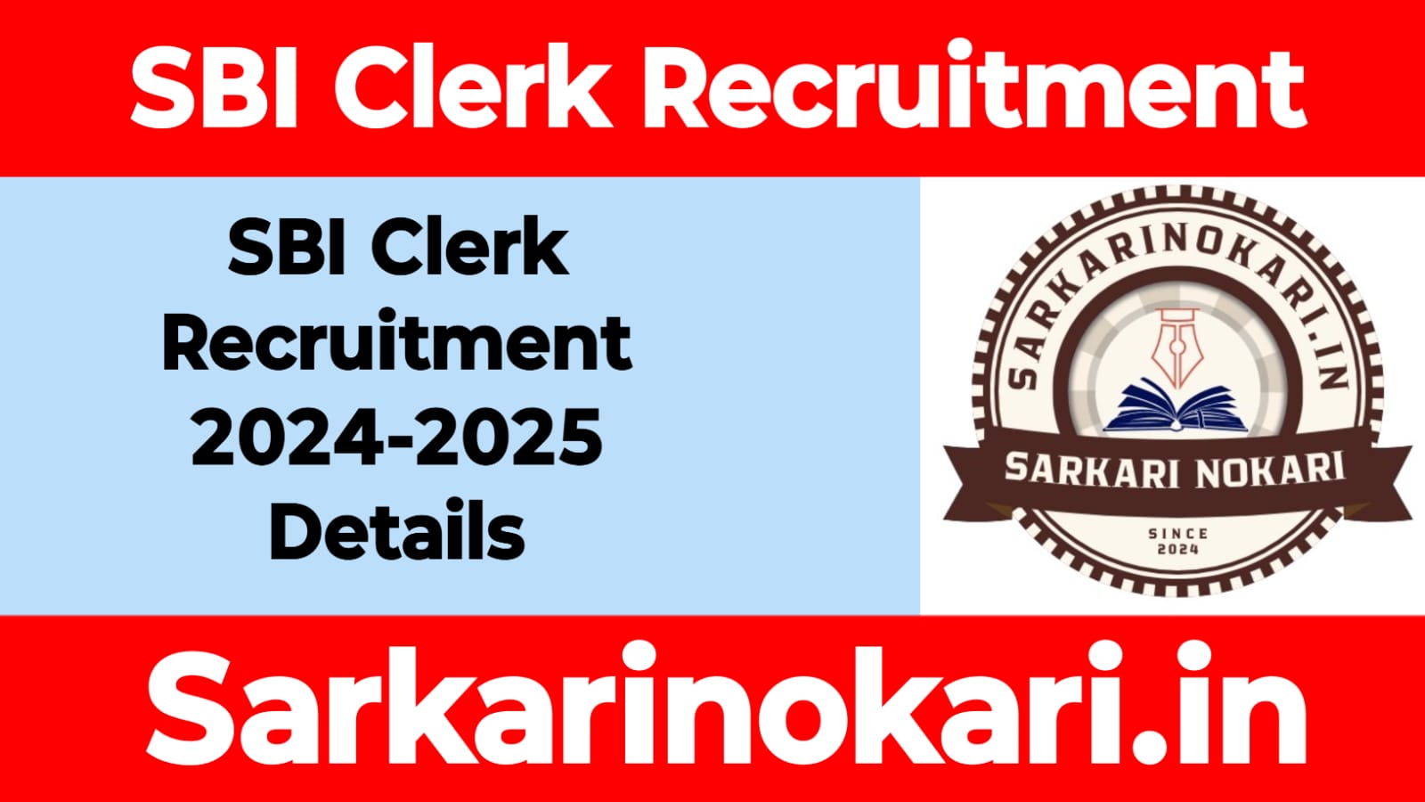 Recruitment of SBI Clerks 2024–2025