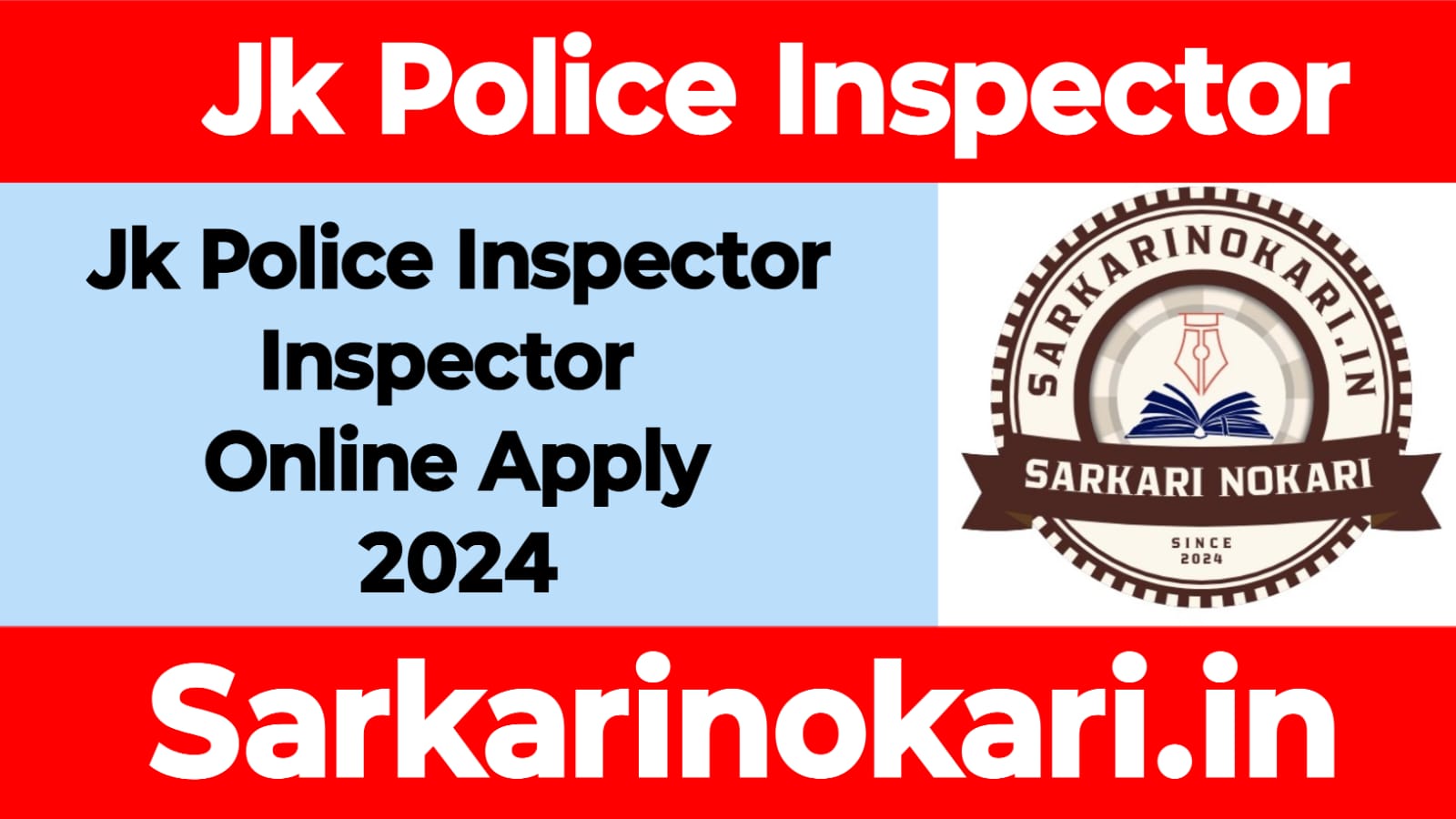 JK Police Sub Inspector (SI) Recruitment 2024 – Apply Online