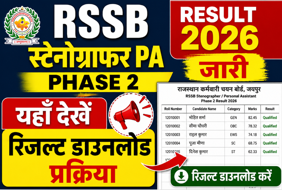 RSSB Stenographer PA Phase 2 Result 2026