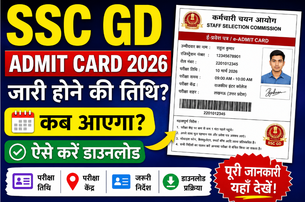 SSC GD Admit Card 2026