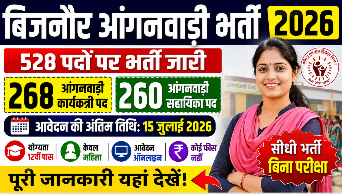 Bijnor Anganwadi Recruitment 2026