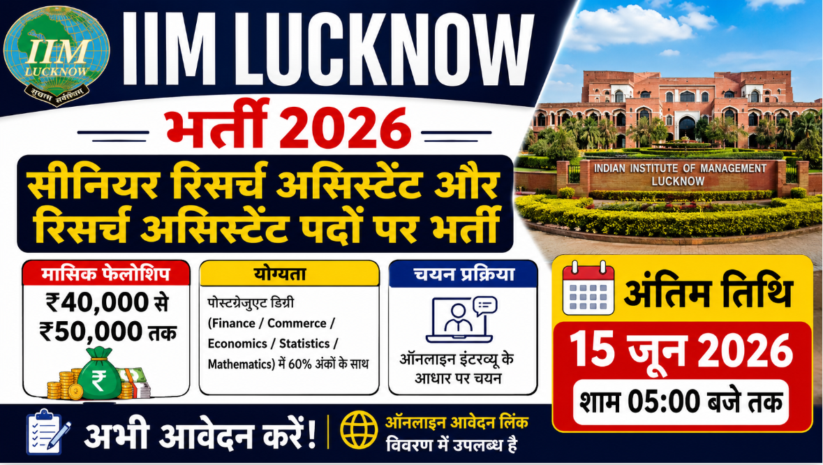 IIM Lucknow Recruitment 2026
