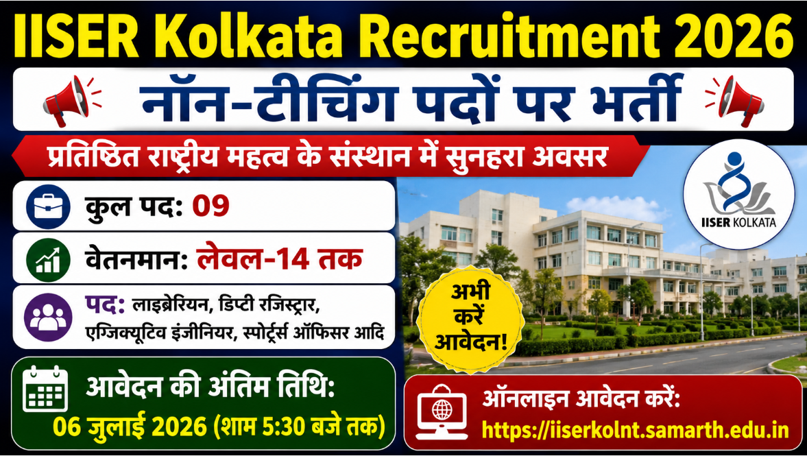 IISER Kolkata Recruitment 2026