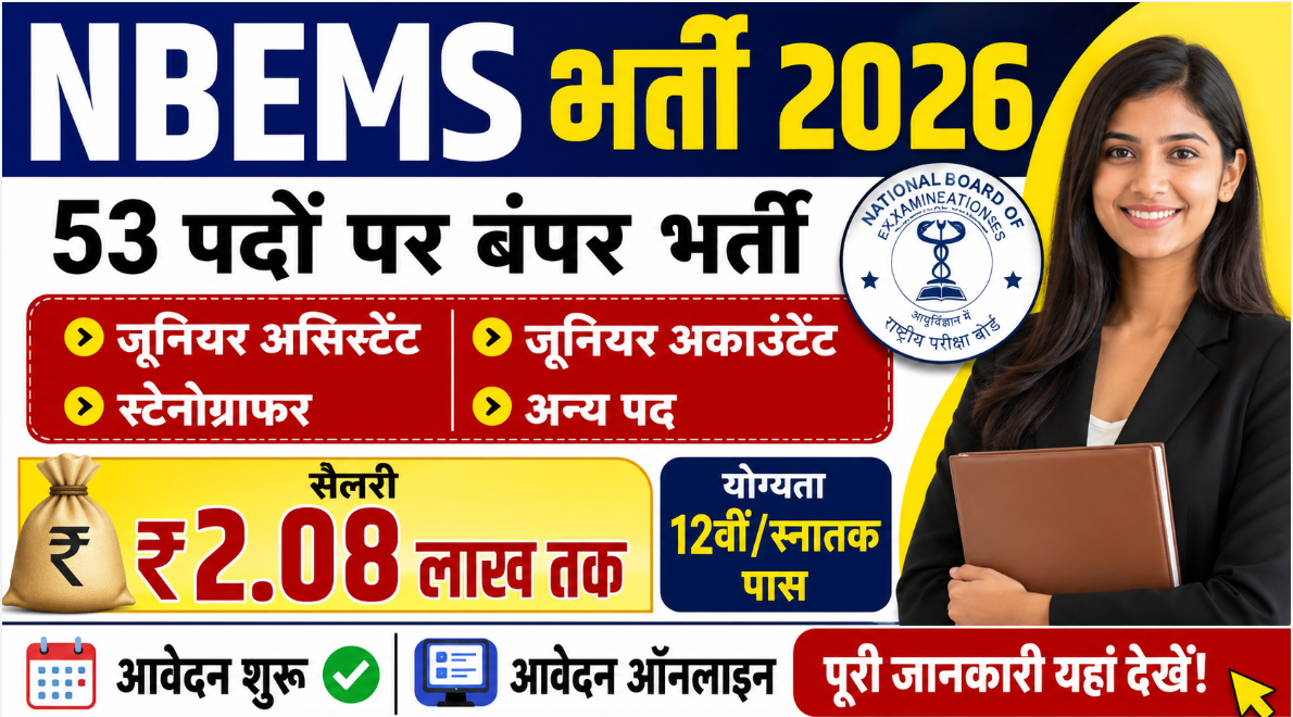 NBEMS Recruitment 2026