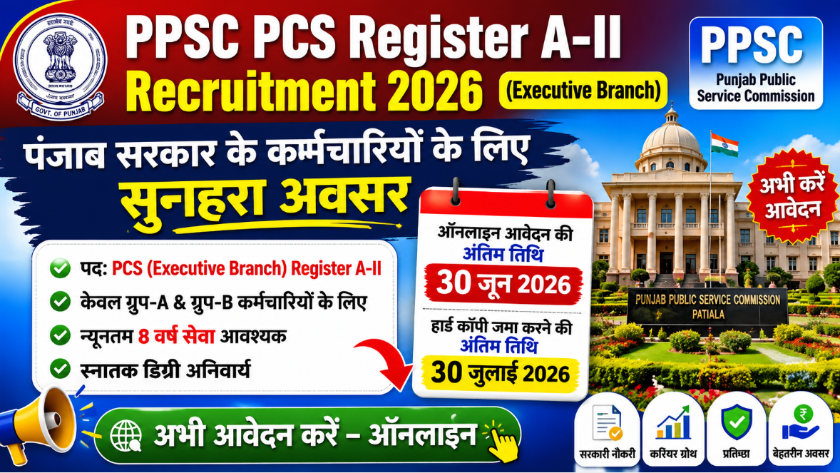 PPSC PCS Register A-II Recruitment 2026