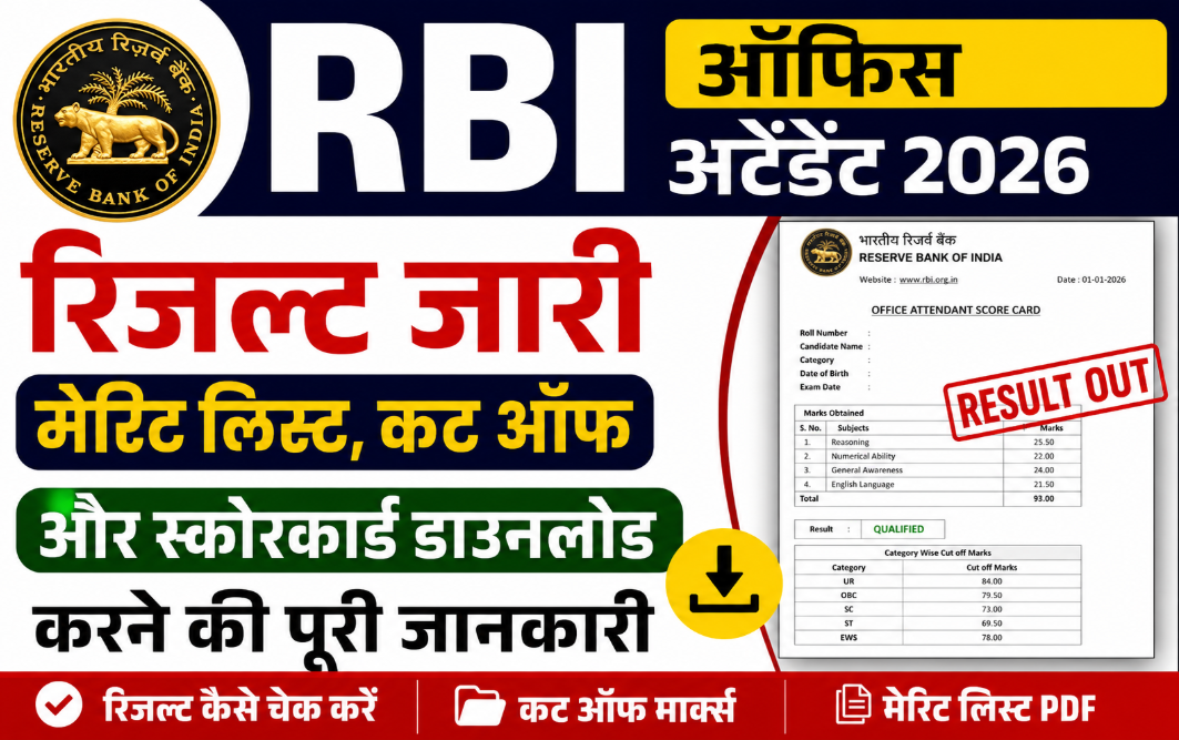 RBI Office Attendant Result 2026