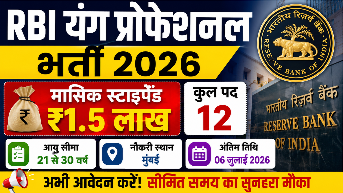 RBI Young Professional Recruitment 2026