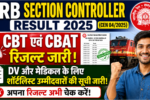 RRB Section Controller Result 2025