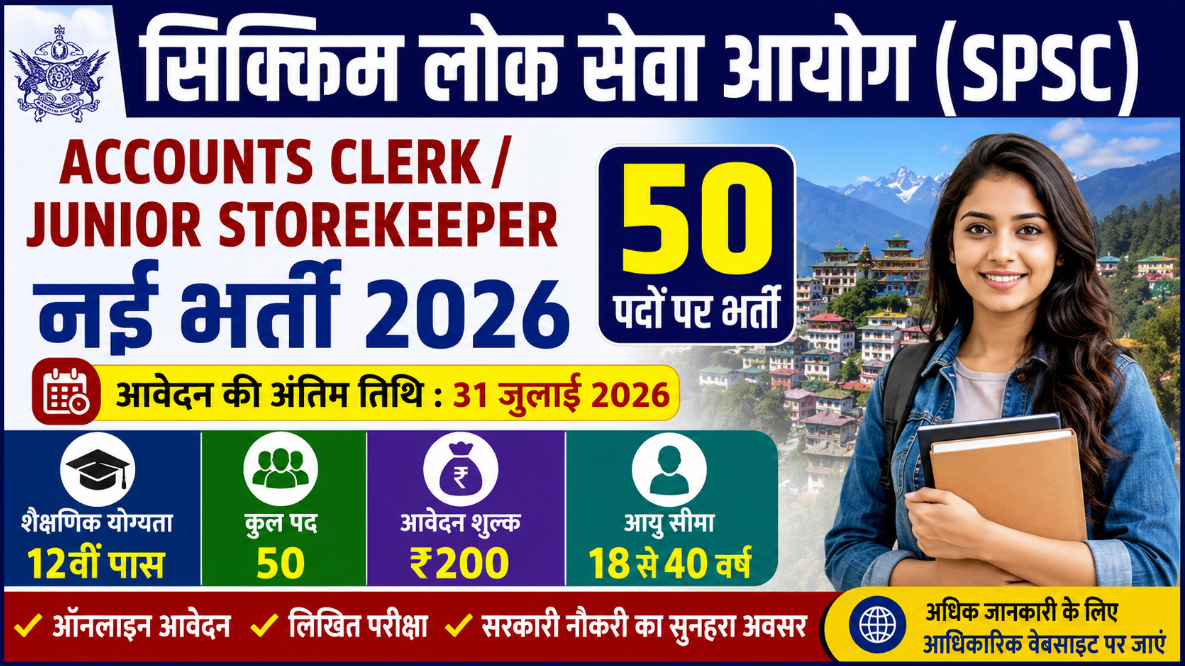 SPSC Accounts Clerk Recruitment 2026