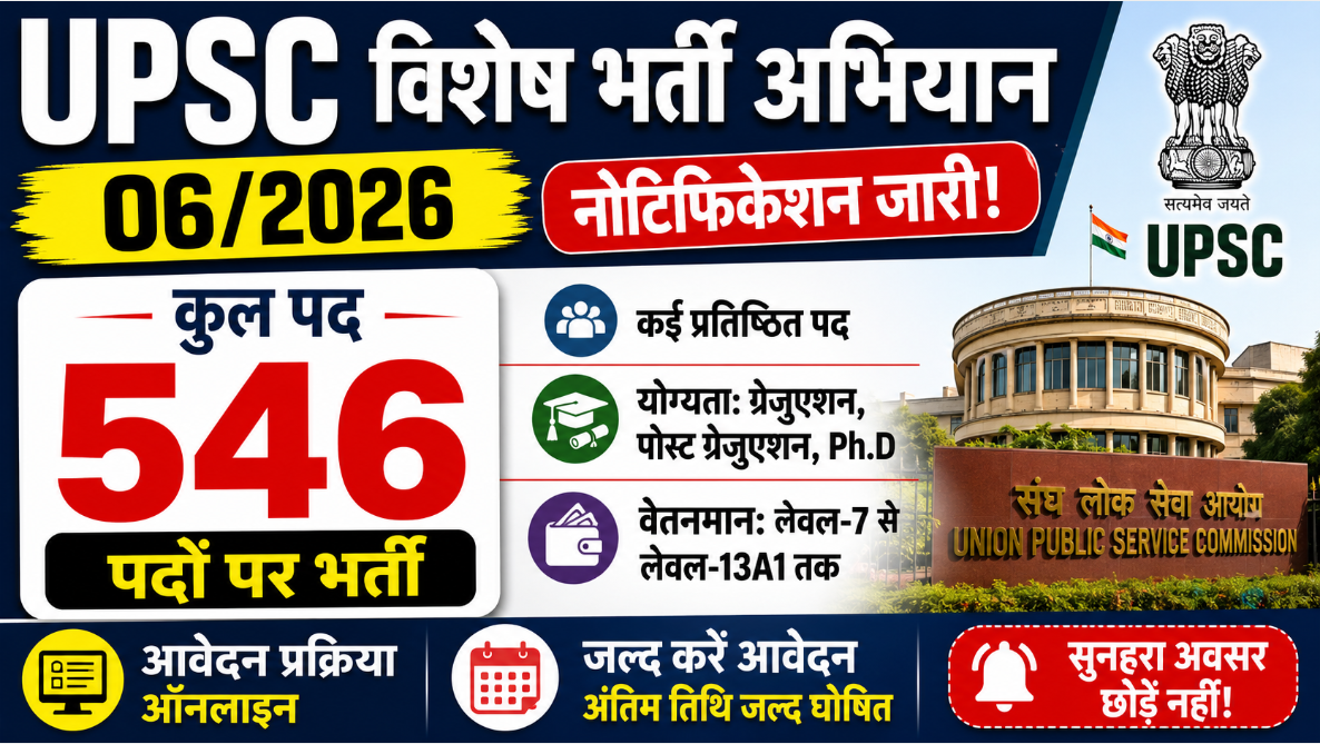UPSC Special Recruitment Drive 06/2026