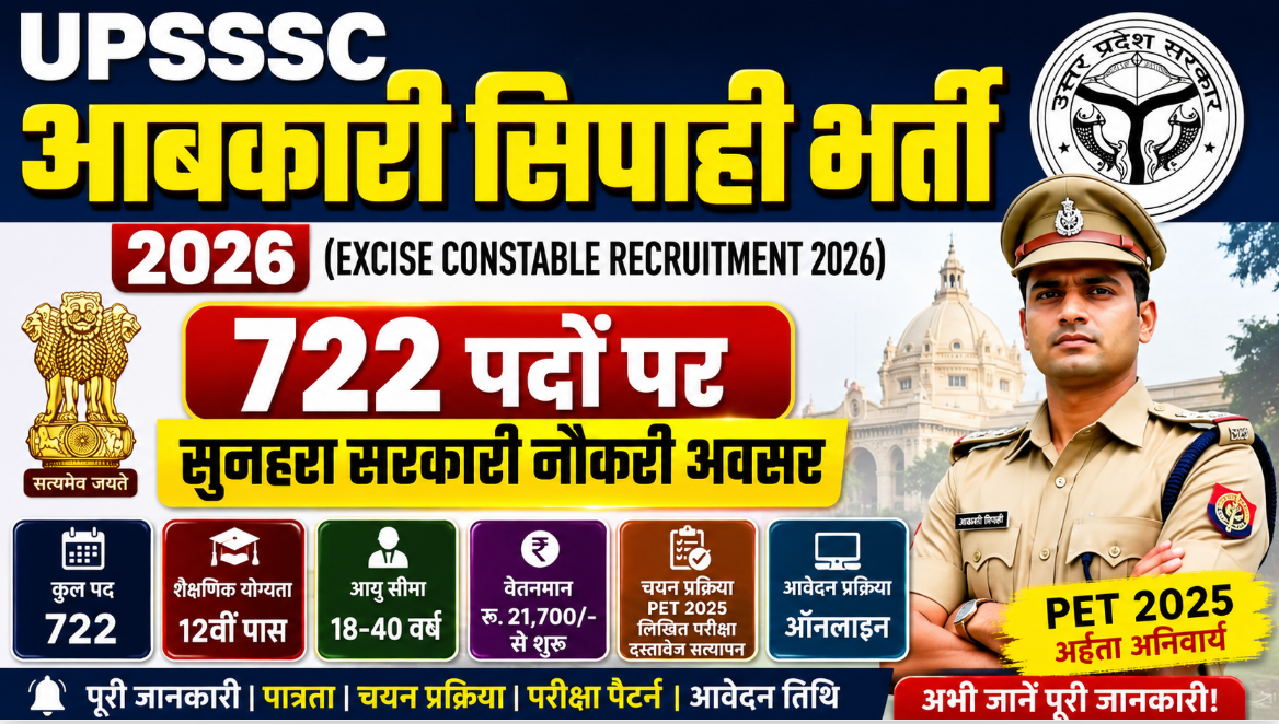 UPSSSC Excise Constable Recruitment 2026
