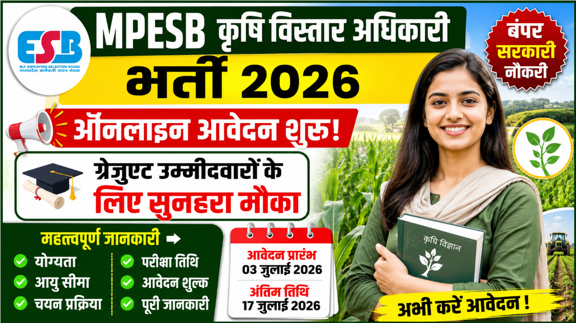 MPESB Agriculture Extension Officer Recruitment 2026