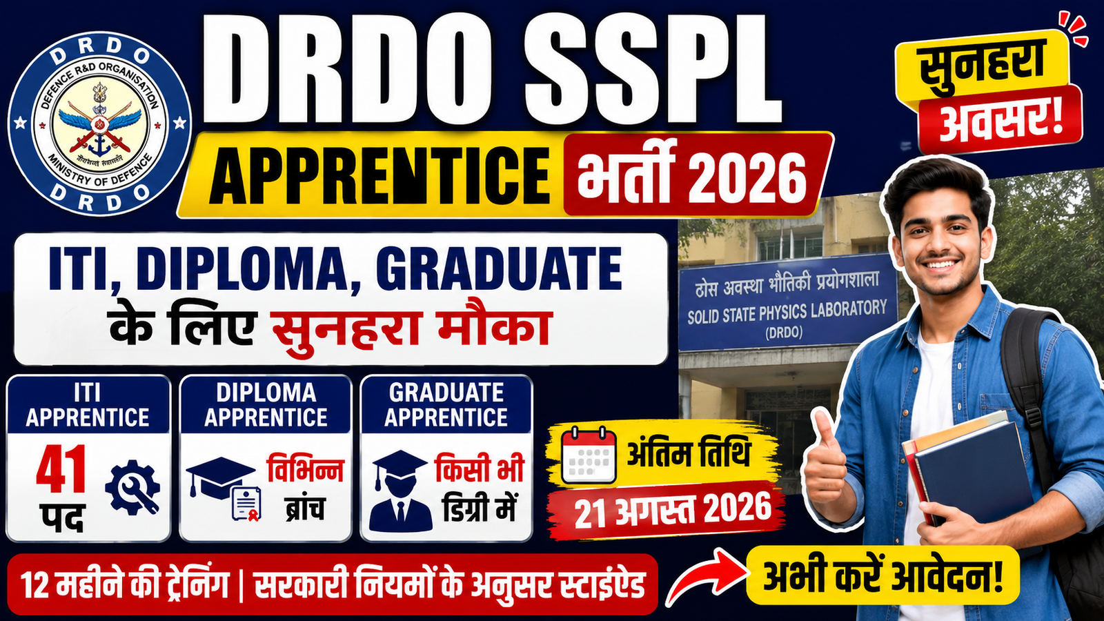DRDO SSPL Apprentice Recruitment 2026