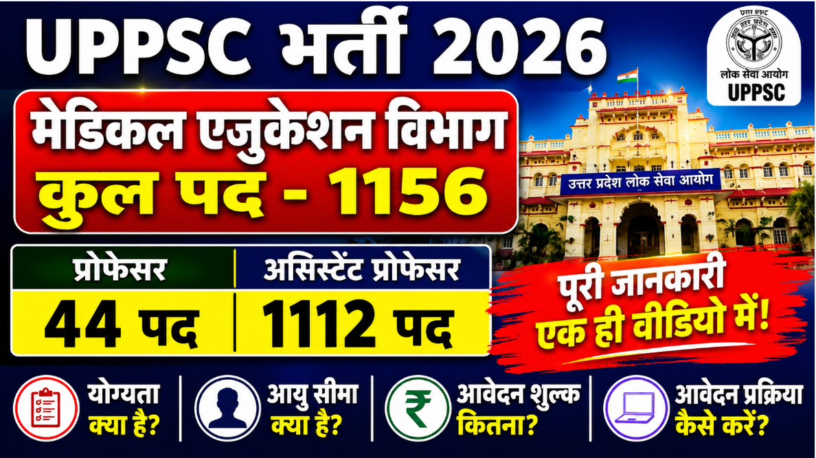 UPPSC Medical Education Department Recruitment 2026