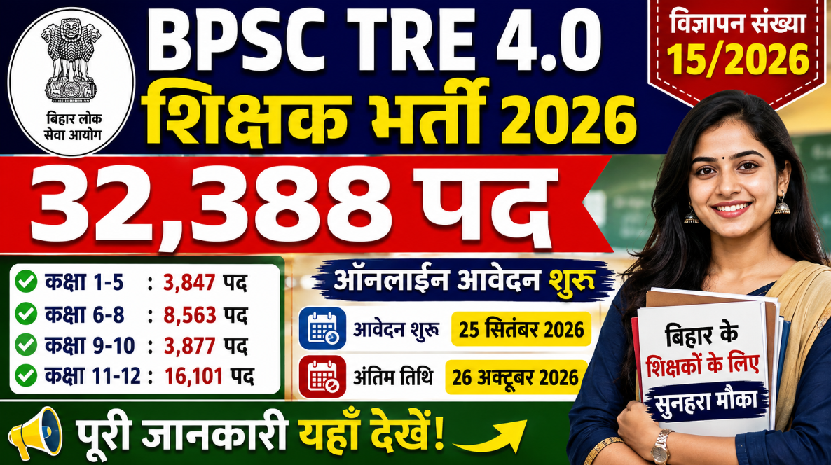 BPSC TRE 4.0 Teacher Recruitment 2026
